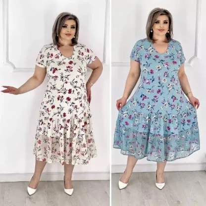 【🏆Sconto del 49%】👗【S-5XL】🌸Nuovo abito alla moda, taglio classico, elegante e semplice