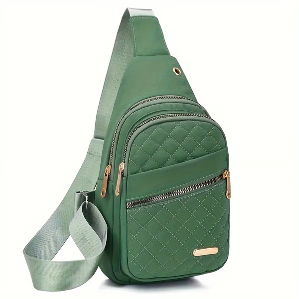 Borsa a tracolla casual alla moda da donna, tinta unita