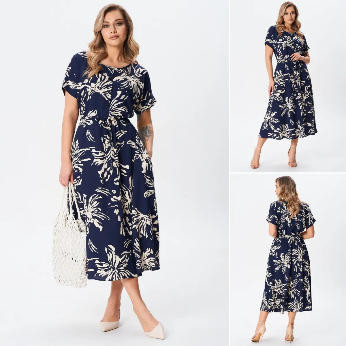 [S-5XL] Abito largo in cotone di grandi dimensioni - comodo, traspirante, perfetto per l'estate