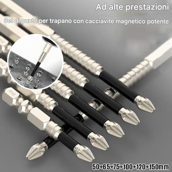 🔥Ultimo giorno di vendita 49% di sconto🔥Set di punte per trapano con cacciavite magnetico alto