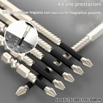 🔥Ultimo giorno di vendita 49% di sconto🔥Set di punte per trapano con cacciavite magnetico alto