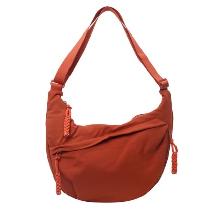 Borsa a tracolla in nylon tinta unita alla moda da donna
