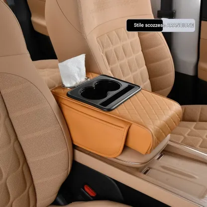 Nuovo bracciolo multifunzionale per auto, porta fazzoletti, portabicchieri, porta bevande, universale