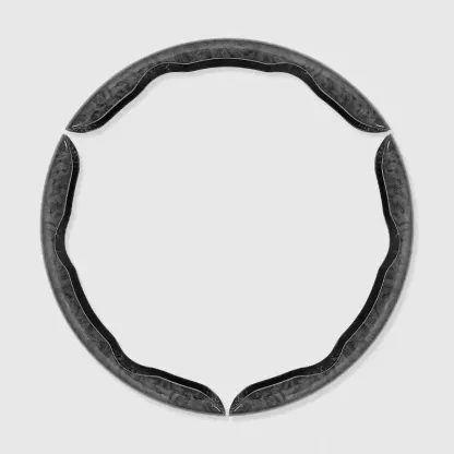 【1 set di 3 pezzi】Coprivolante per auto antiscivolo effetto legno