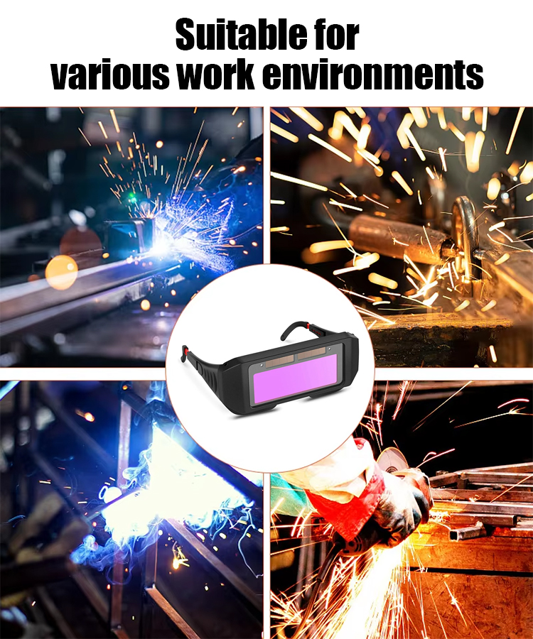 【Occhiali + 5 fogli protettivi + fascia per la testa】🔥Occhiali di sicurezza per saldatura auto-oscuranti.