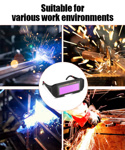 【Occhiali + 5 fogli protettivi + fascia per la testa】🔥Occhiali di sicurezza per saldatura auto-oscuranti.