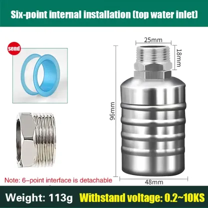 【20+25+32CM】Valvola a sfera in acciaio inossidabile, regolatore automatico del livello dell'acqua