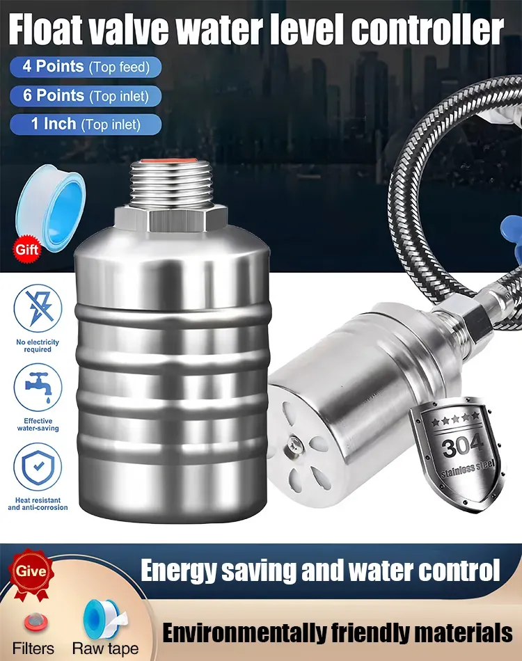 【20+25+32CM】Valvola a sfera in acciaio inossidabile, regolatore automatico del livello dell'acqua