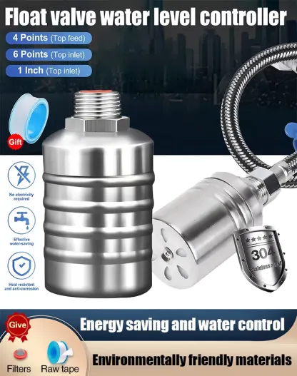 【20+25+32CM】Valvola a sfera in acciaio inossidabile, regolatore automatico del livello dell'acqua