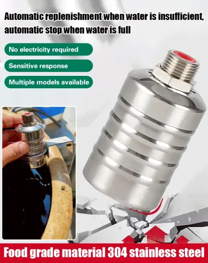 【20+25+32CM】Valvola a sfera in acciaio inossidabile, regolatore automatico del livello dell'acqua