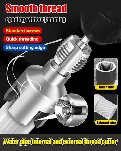 【20 mm + 25 mm】 Matrice per filettatura da 4'' + 6'' (inclusa prolunga) - adatta per PPR, PE, PVC