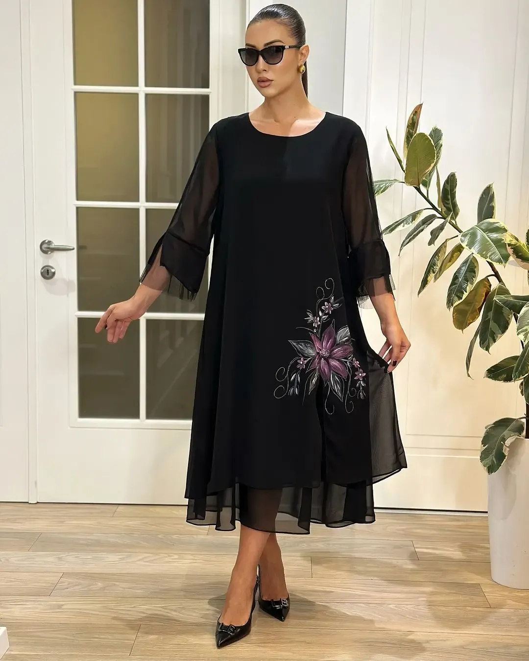 🔥【Sconto del 49%】【S-5XL】👗Nuovo abito slim in chiffon