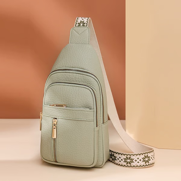 Borsa a tracolla casual alla moda da donna, tinta unita