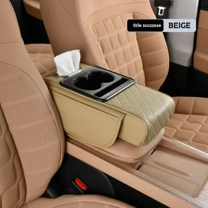 Nuovo bracciolo multifunzionale per auto, porta fazzoletti, portabicchieri, porta bevande, universale