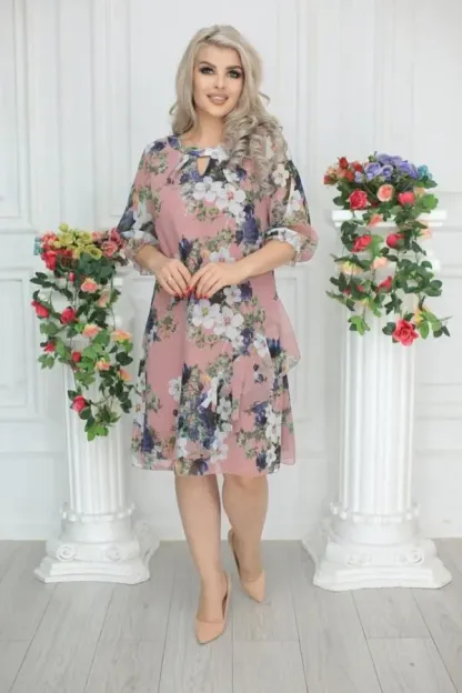 🥰【S-5XL】🎁💐 Nuovo abito in chiffon stampato 2025