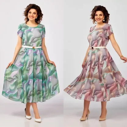 🔥【Sconto del 49%】🥰【S-5XL】Nuovo elegante abito in chiffon di alta qualità