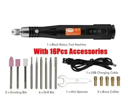 Mini trapano elettrico da 15000 giri/min, macchina per lucidatura con penna per incisione USB portatile con accessori per utensili rotanti Dremel, utensili fai da te