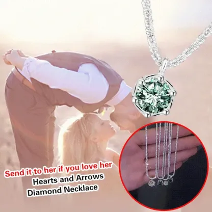 【2 elementi】Collana di diamanti con cuori e frecce