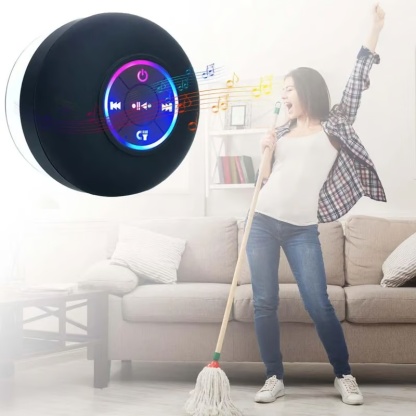 Altoparlante Bluetooth wireless impermeabile da bagno con luce LED