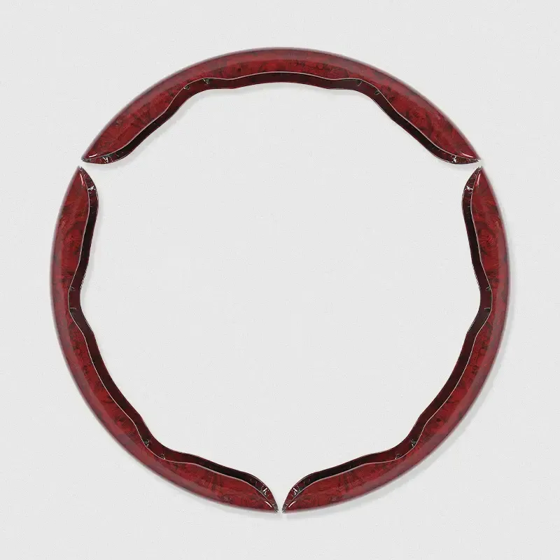 【1 set di 3 pezzi】Coprivolante per auto antiscivolo effetto legno
