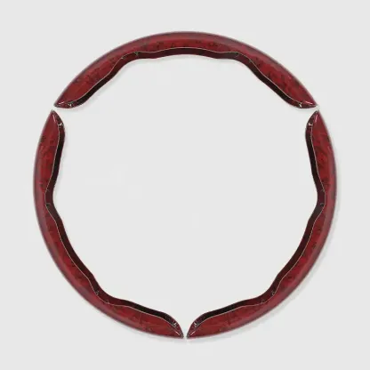 【1 set di 3 pezzi】Coprivolante per auto antiscivolo effetto legno