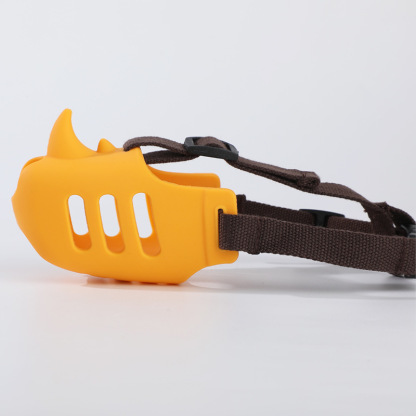 【Museruola in silicone per animali domestici】S, M, L, XL. Impedire agli animali domestici di mordere, abbaiare e mangiare a caso. Forma di rinoceronte, adatta ad animali domestici di tutte le taglie, disponibile in più misure