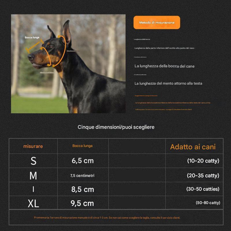 【Museruola in silicone per animali domestici】S, M, L, XL. Impedire agli animali domestici di mordere, abbaiare e mangiare a caso. Forma di rinoceronte, adatta ad animali domestici di tutte le taglie, disponibile in più misure