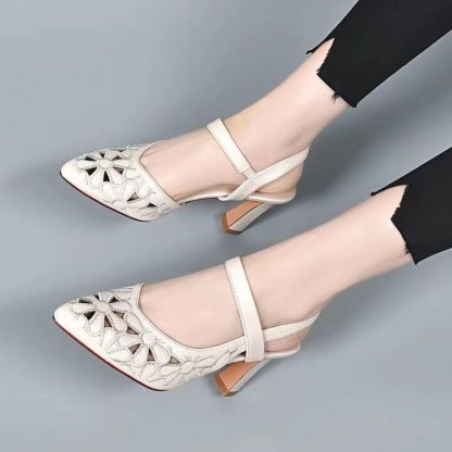 🔥【35-41】Tacchi alti a punta comodi e tinta unita【Tacco da 6 cm】
