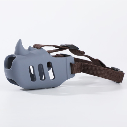 【Museruola in silicone per animali domestici】S, M, L, XL. Impedire agli animali domestici di mordere, abbaiare e mangiare a caso. Forma di rinoceronte, adatta ad animali domestici di tutte le taglie, disponibile in più misure