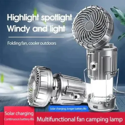 Lanterna da campeggio portatile a LED con ventola