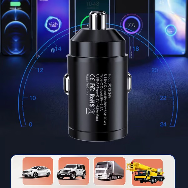 🔥-Caricabatterie per auto multi-compatibile con ricarica rapida da 100 W
