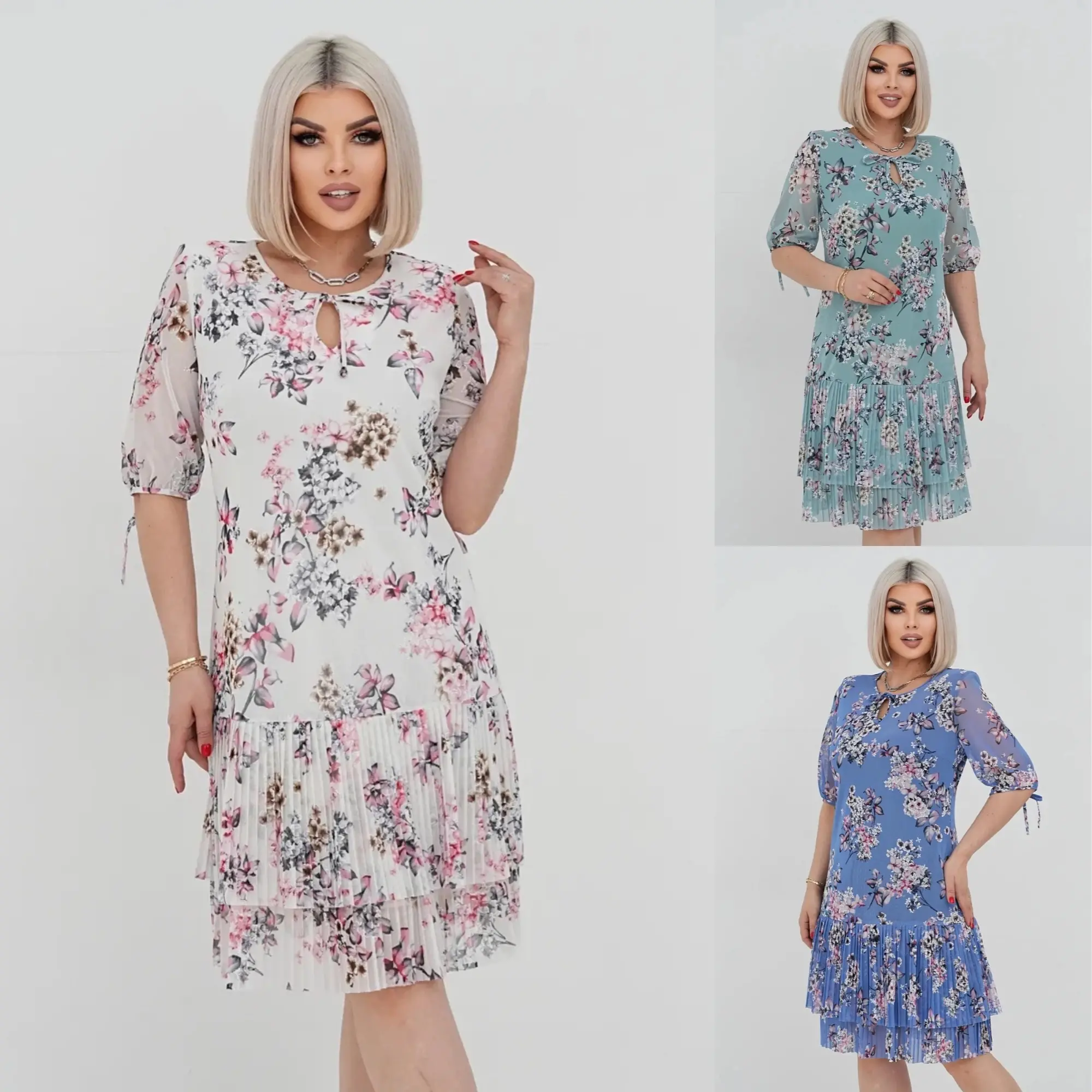 👗❤️【S-5XL】Abito in pizzo plissettato elegante e alla moda