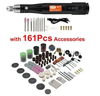 Mini trapano elettrico da 15000 giri/min, macchina per lucidatura con penna per incisione USB portatile con accessori per utensili rotanti Dremel, utensili fai da te