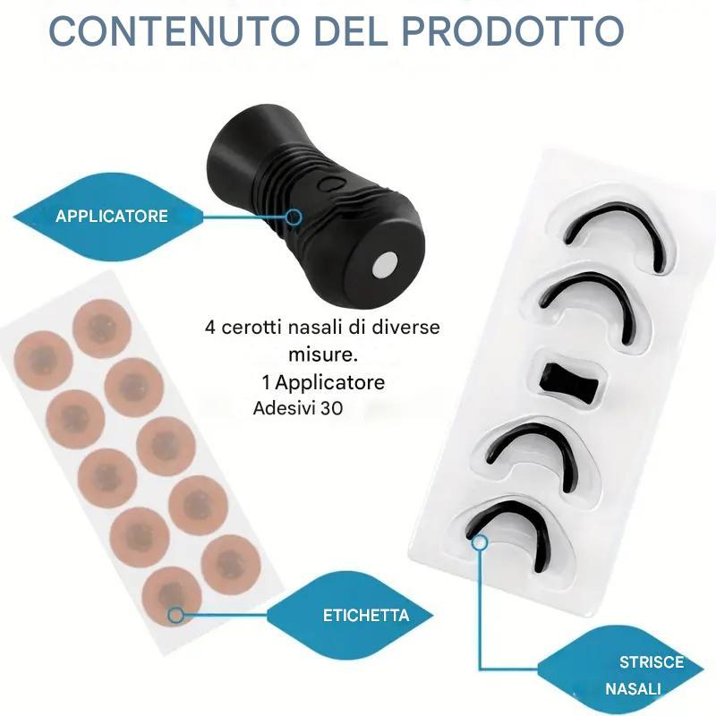 Easy Breathe Strisce nasali magnetiche per ridurre il russare - Non elettriche, materiale confortevole, dispositivo anti-russamento, ausilio per la respirazione