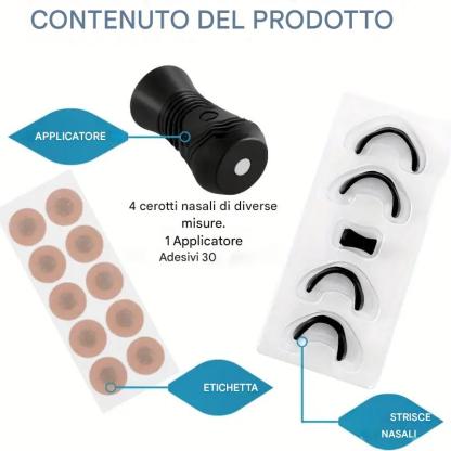 Easy Breathe Strisce nasali magnetiche per ridurre il russare - Non elettriche, materiale confortevole, dispositivo anti-russamento, ausilio per la respirazione