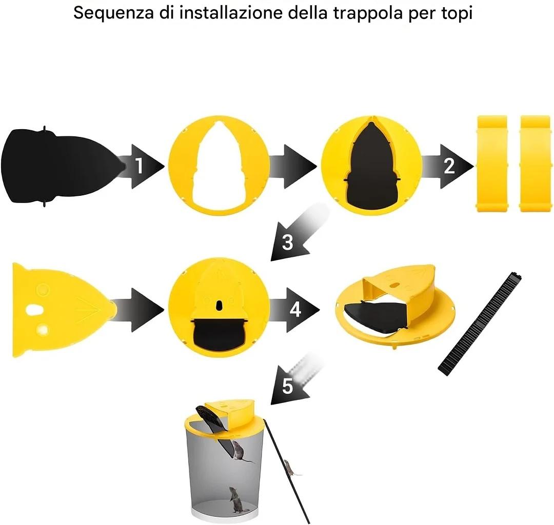 (🎁2025 Saldi - Sconto del 49%) Trappola per topi con coperchio a barile