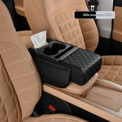 Nuovo bracciolo multifunzionale per auto, porta fazzoletti, portabicchieri, porta bevande, universale