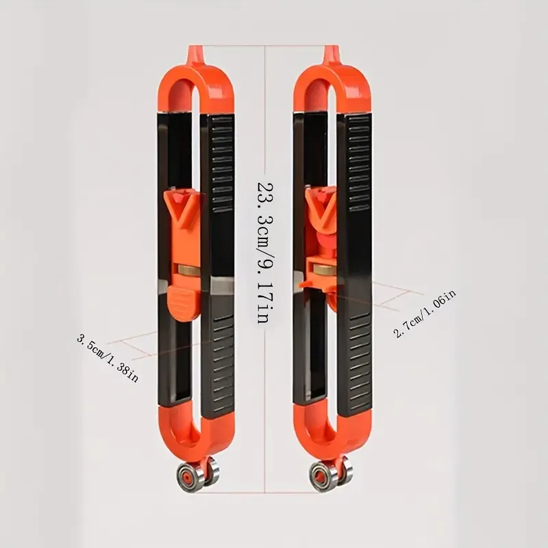 Set di strumenti di misurazione precisi per la lavorazione del legno: tracciatore di contorni con blocco e curva ad arco irregolare regolabile!