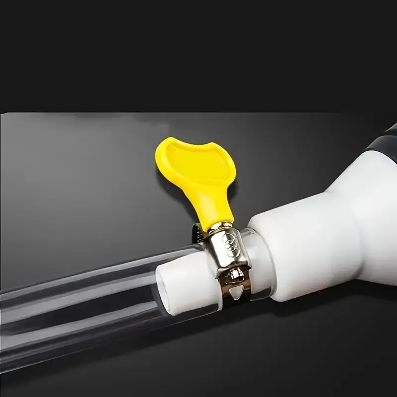 Kit pompa manuale universale con tubo flessibile in plastica da 39,37 pollici - Estrattore di fluidi portatile con fascetta stringitubo per benzina, gasolio, olio, trasferimento di acqua - Compatibile con vari veicoli - Standard di connettori europei e am