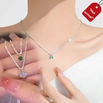 【2 elementi】Collana di diamanti con cuori e frecce