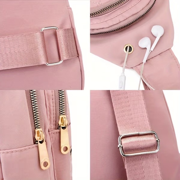 Borsa a tracolla casual alla moda da donna, tinta unita