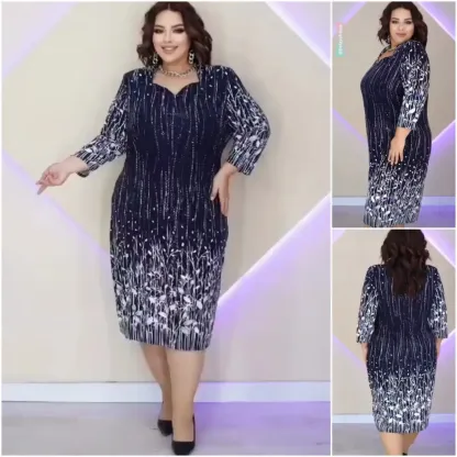【🏆️ Saldi imperdibili】👑🌷 【S-5XL】 2025 nuovo elegante abito stampato