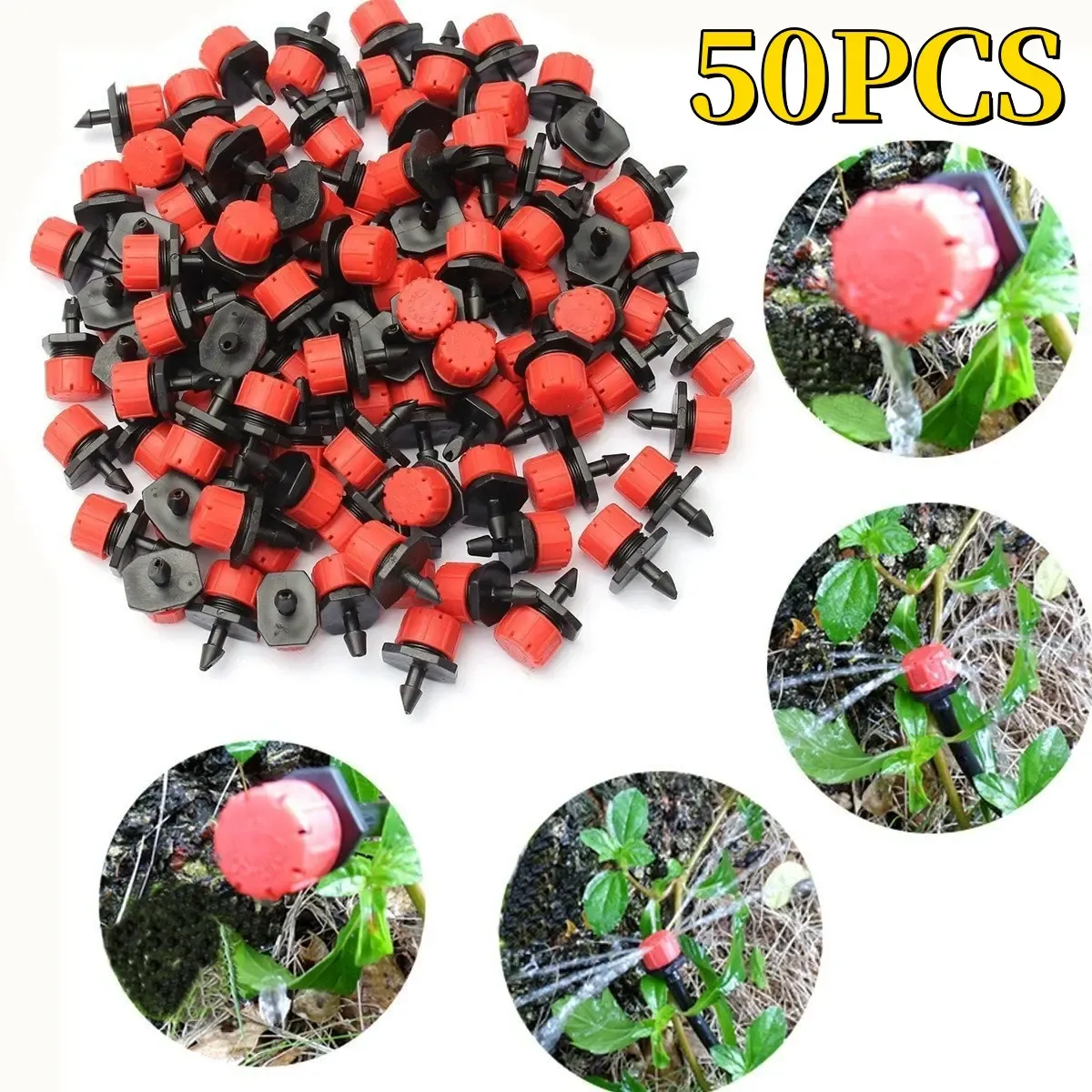 【Acquista 100 e ricevi 100 gratis】【50/100/150/200 pezzi】Irrigatore per irrigazione a flusso d'acqua regolabile a 8 fori