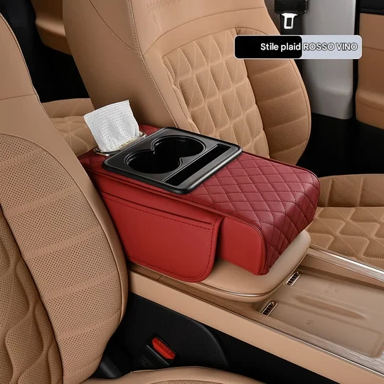 Nuovo bracciolo multifunzionale per auto, porta fazzoletti, portabicchieri, porta bevande, universale