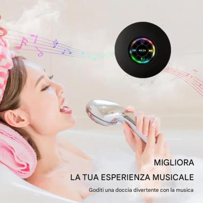 Altoparlante Bluetooth wireless impermeabile da bagno con luce LED