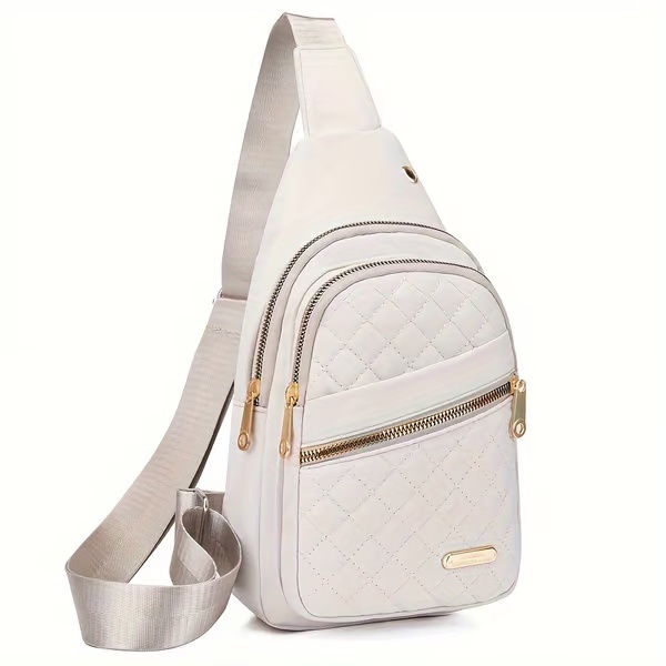 Borsa a tracolla casual alla moda da donna, tinta unita