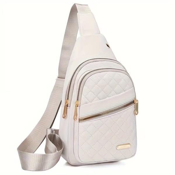 Borsa a tracolla casual alla moda da donna, tinta unita