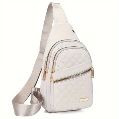 Borsa a tracolla casual alla moda da donna, tinta unita