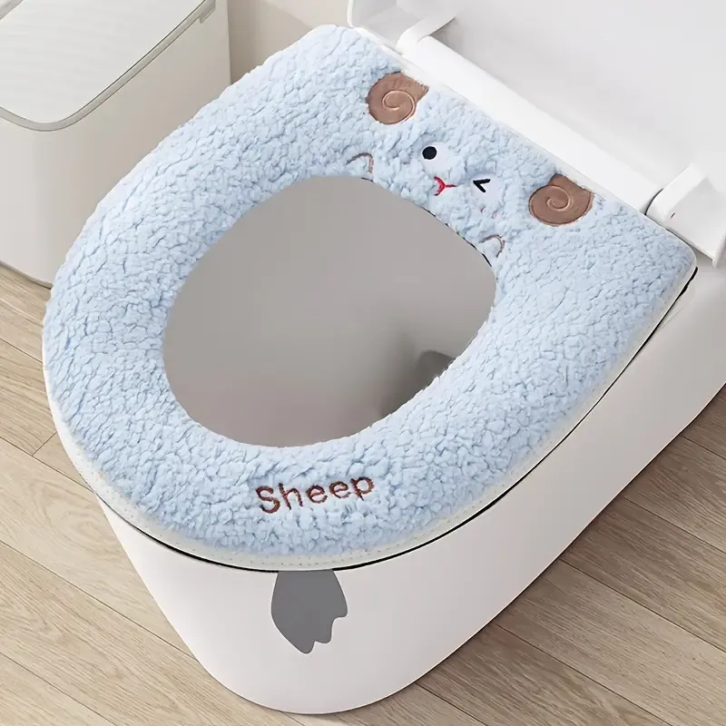 【Cuscino per sedile del water】Cuscino per sedile del water domestico ispessito invernale, facile da installare, sfoderabile e lavabile, adatto a tutte le stagioni, adatto per uso domestico e alberghiero