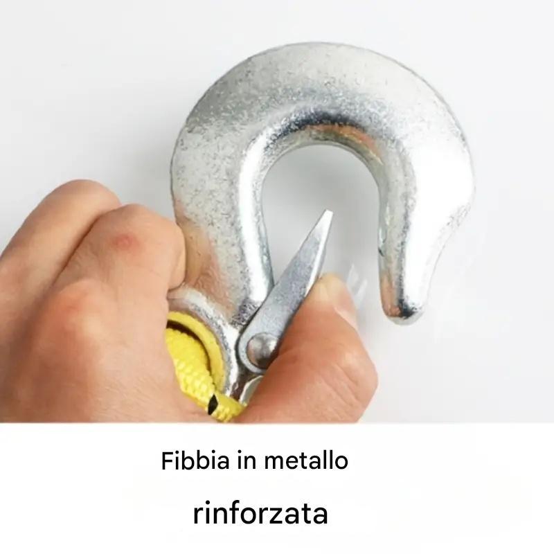 Cavo di traino per impieghi gravosi da 6 tonnellate, cinghia in nylon resistente, spessa e altamente elastica, ideale per veicoli di emergenza, uso fuoristrada, acrilico resistente, borsa portaoggetti inclusa